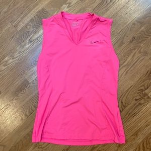 Hot pink Nike golf top